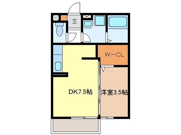 seaside　EAST　WESTの物件間取画像